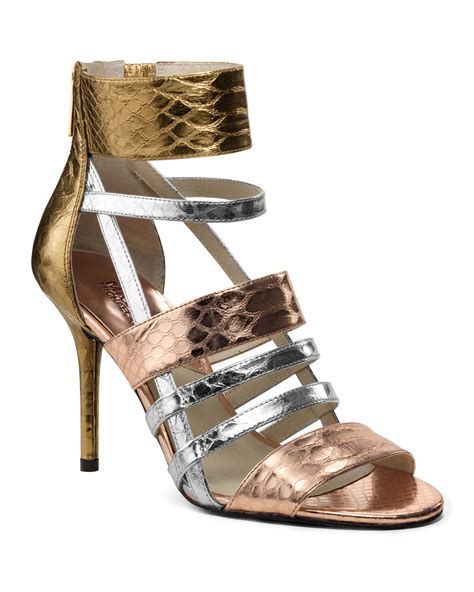 michael kors lena sandals rose gold|Michael Kors.